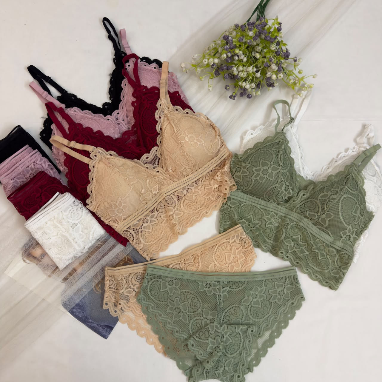 Net Bra and Panty Set