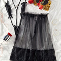 Womens erotic lace mesh mini dress 439536