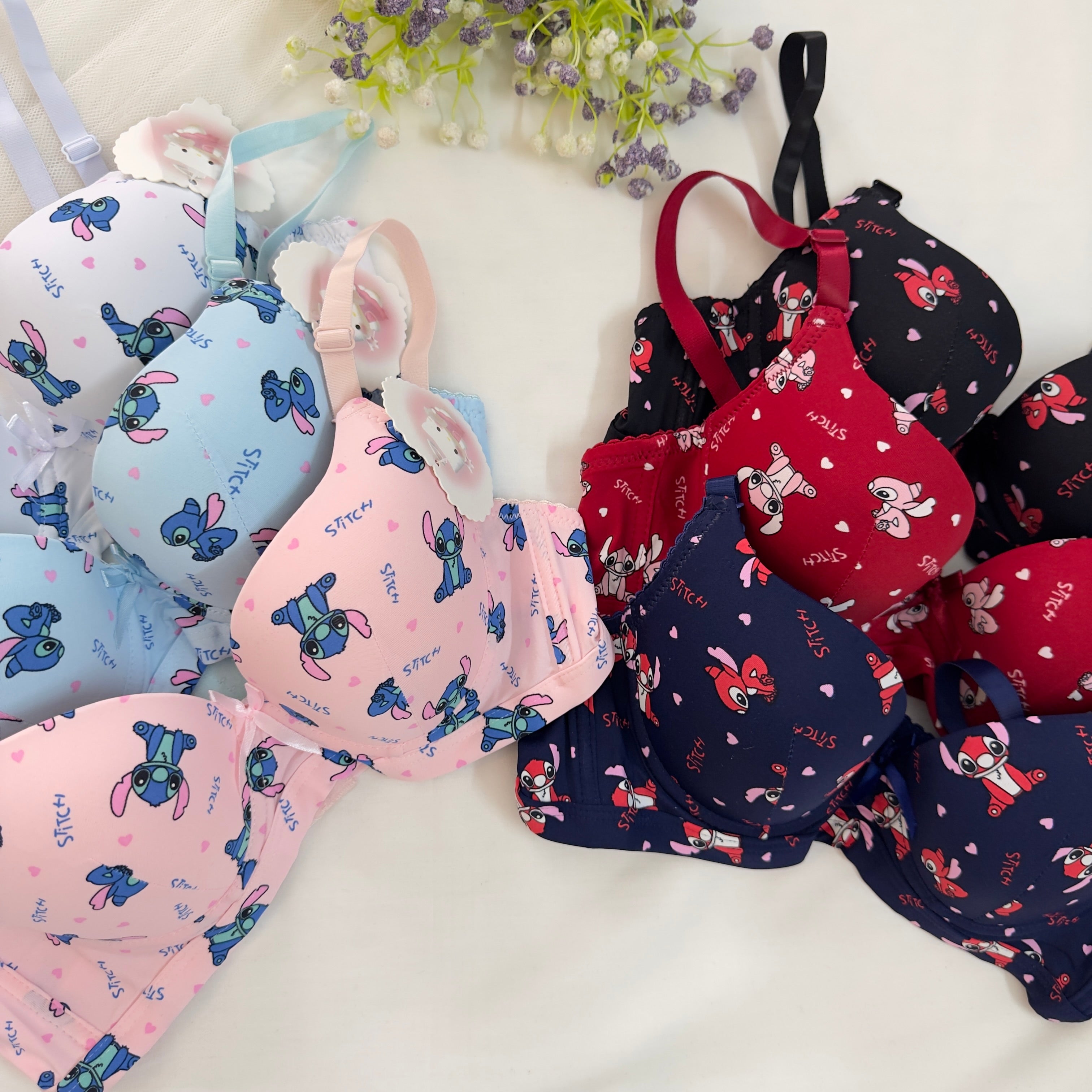 Cute Stitch Character Bra
