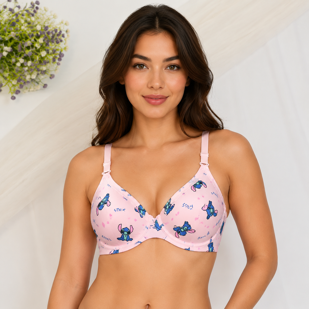 Cute Stitch Character Bra