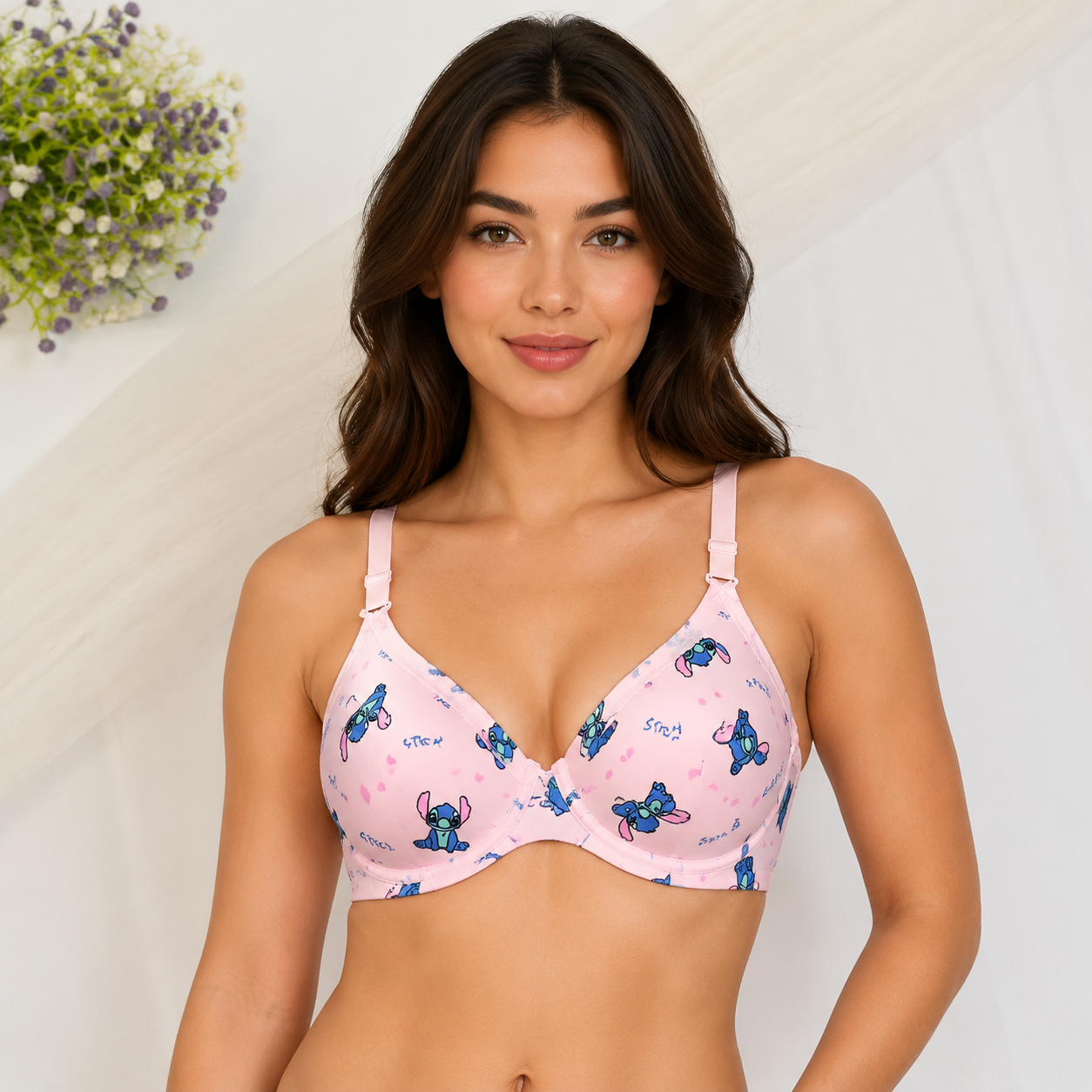 Cute Stitch Character Bra