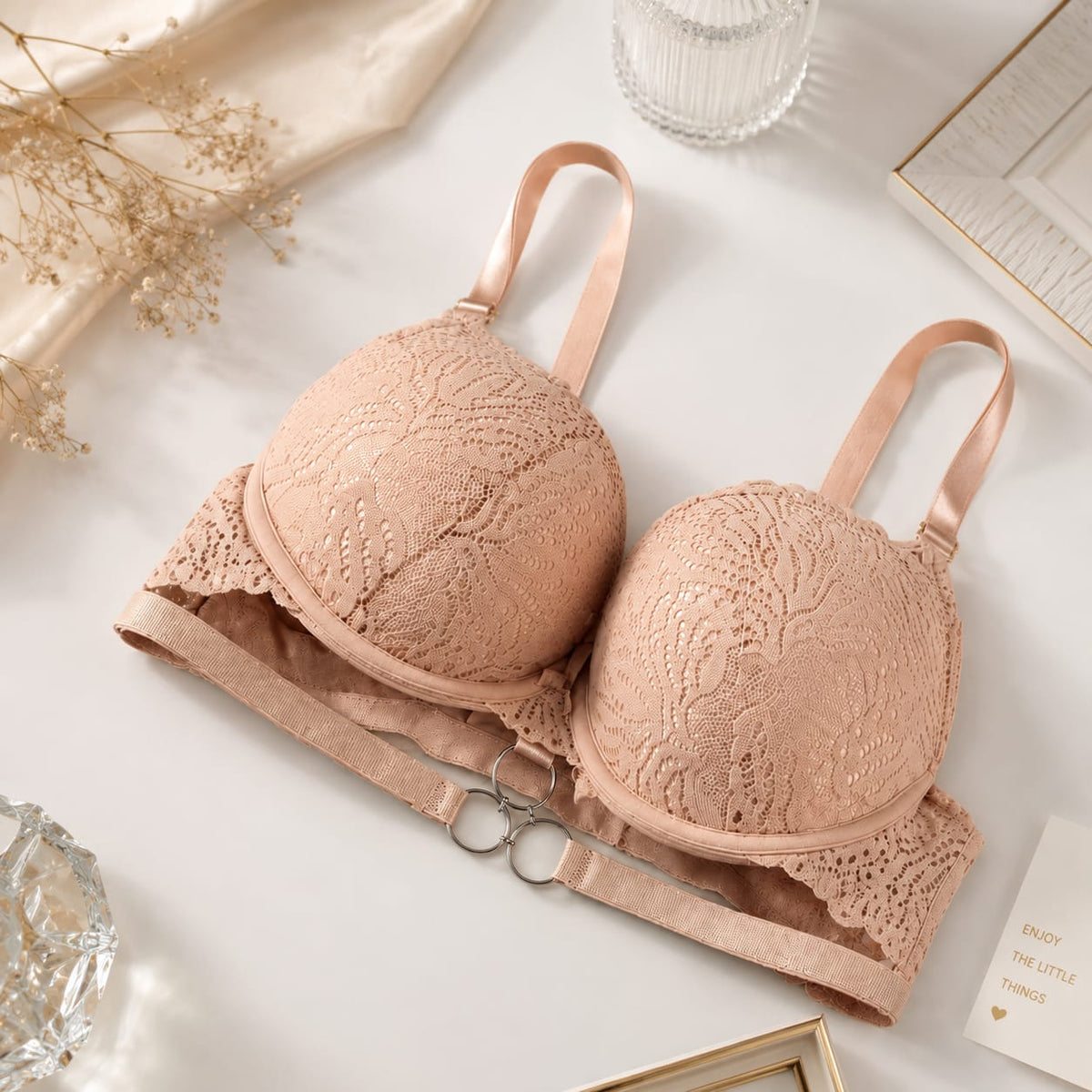✨Pack of 3 – Lunévia Lace Push-Up Bra
