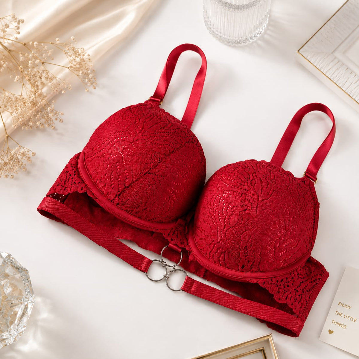 ✨Pack of 3 – Lunévia Lace Push-Up Bra
