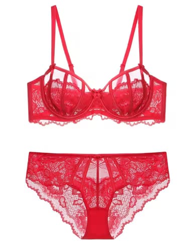 Premium Floral Mesh Lingerie Set | Embroidered Comfort &amp; Elegance by Knight Wears
