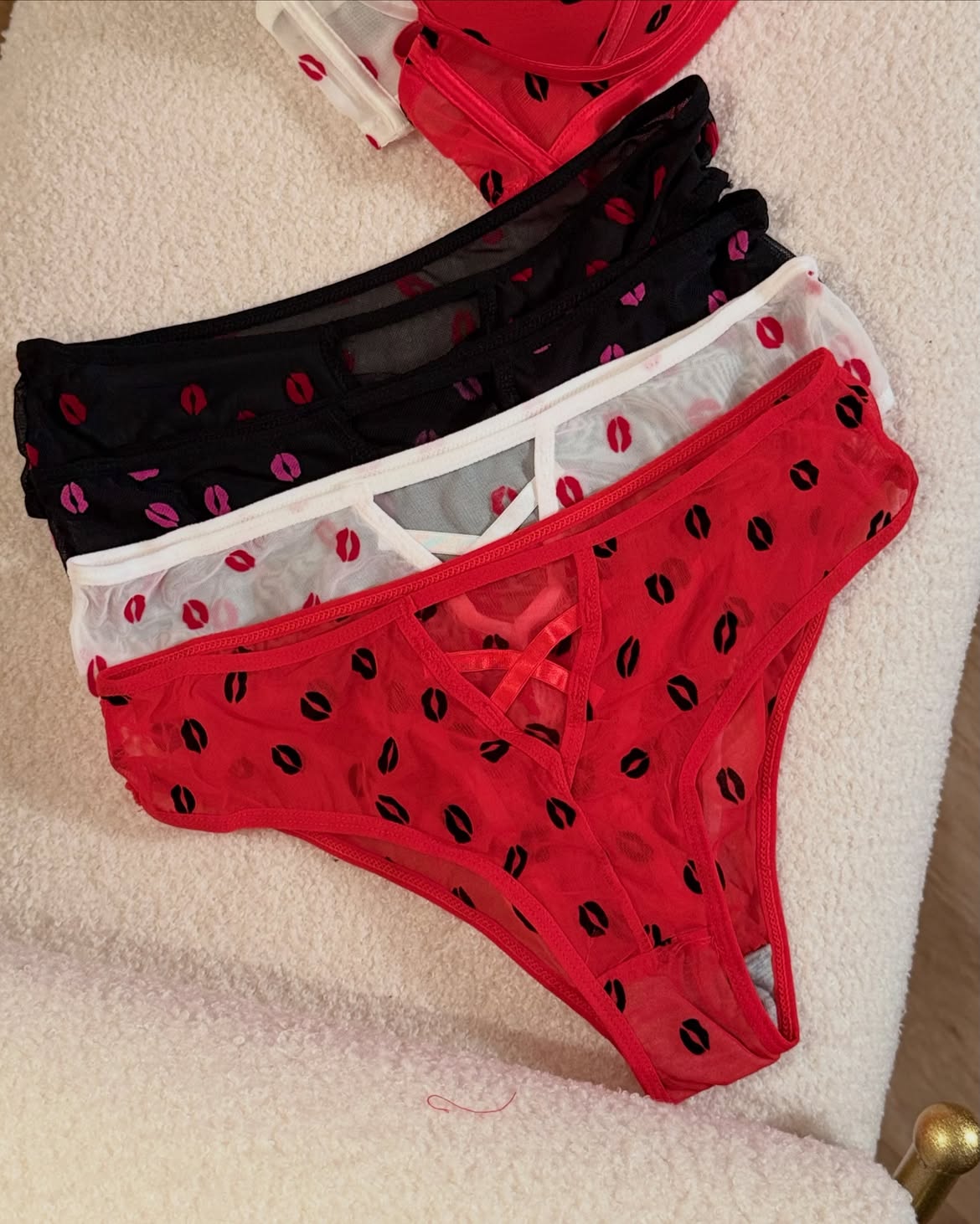 Love Kiss Luxe Rhinestone Lace Lingerie Set.
